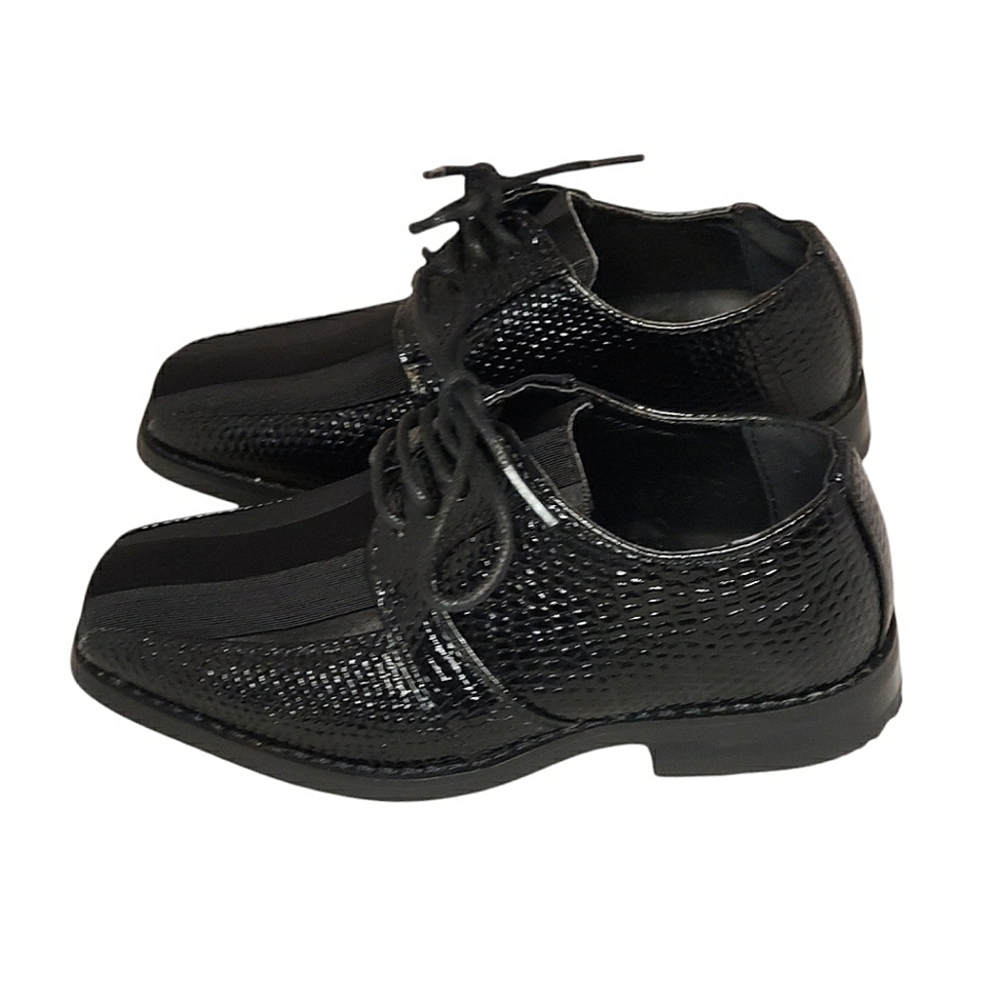 Unused Boys Viotti Black Hard Bottom Dress Shoes